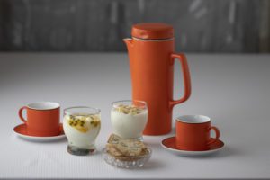 Yoghurt and coffee set