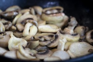 Mushrooms cooking