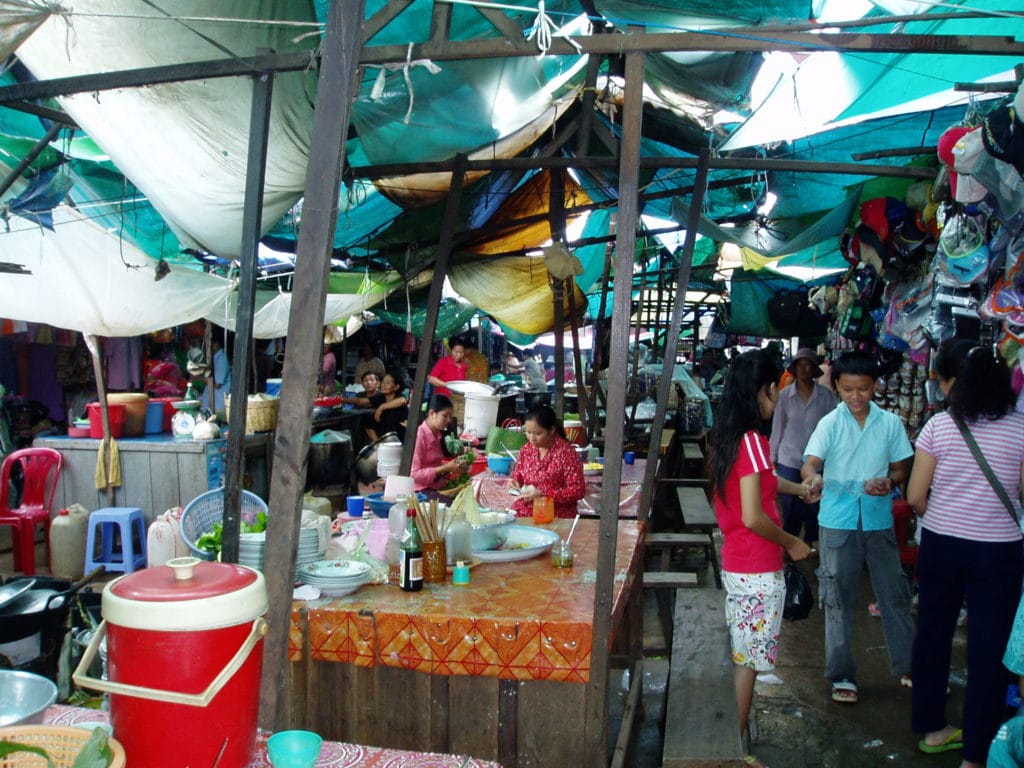 Cambodian street market