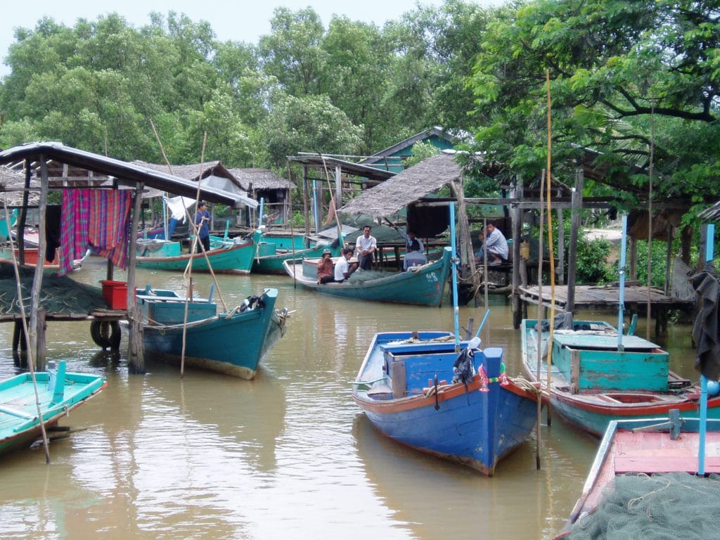 Cambodian river village